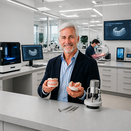 Prothésiste dentaire en laboratoire